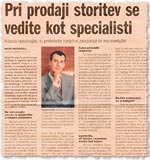 Pri prodaji storitev se vedite kot specialisti