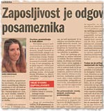 Zaposljivost je odgovornost posameznika